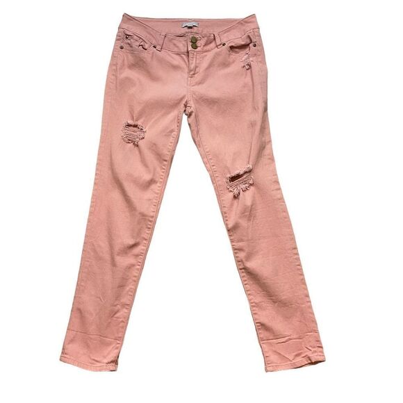 New York & Company‎ Pink Distressed Straight Leg Jeans Size 6 - Picture 2 of 8